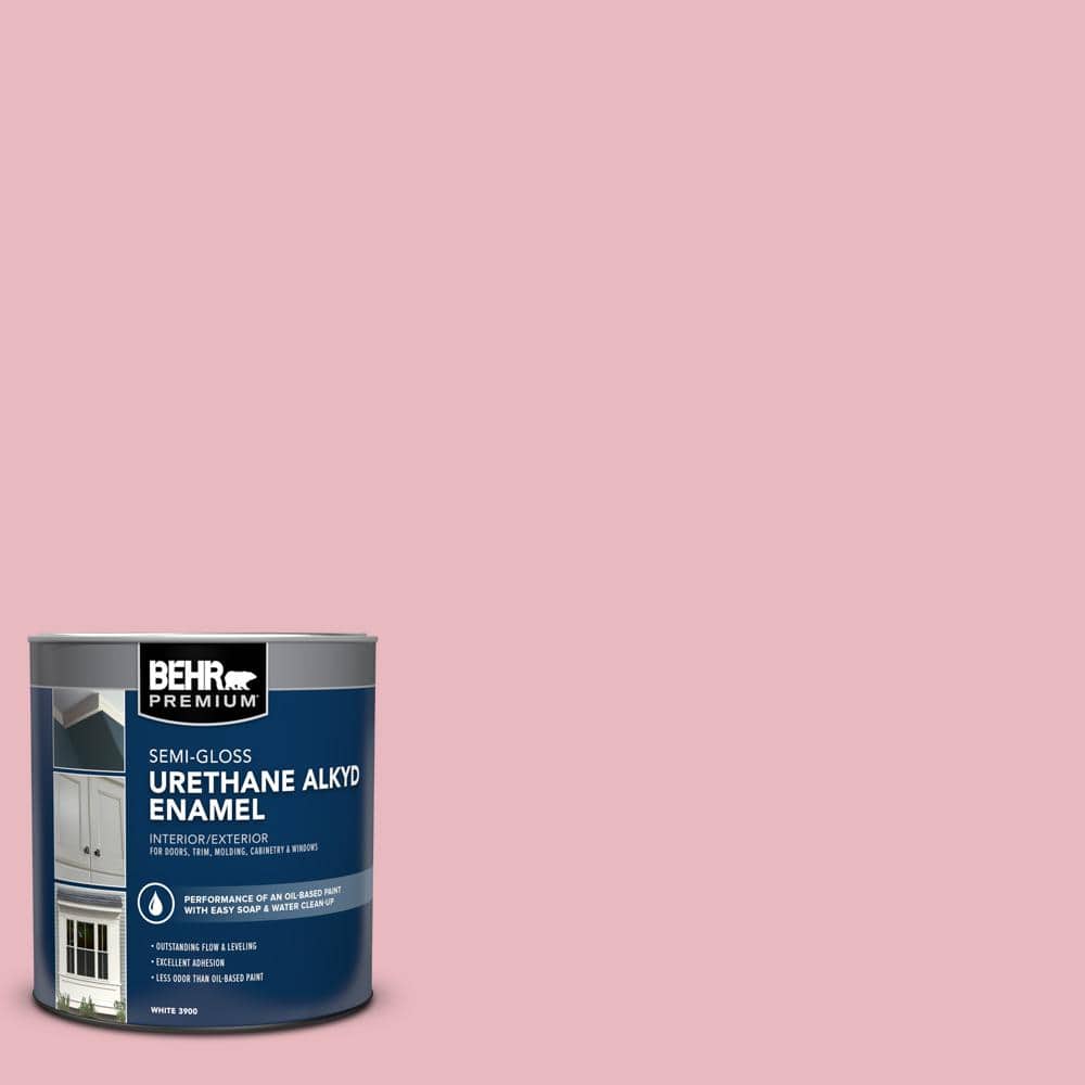 BEHR PREMIUM 1 qt. #M150-2 Peppermint Stick Semi-Gloss Enamel Urethane Alkyd Interior/Exterior Paint