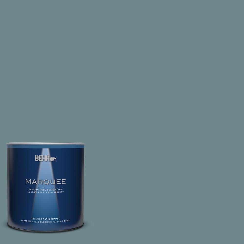 BEHR MARQUEE 1 qt. #PPU13-06 Polaris Blue Satin Enamel Interior Paint & Primer