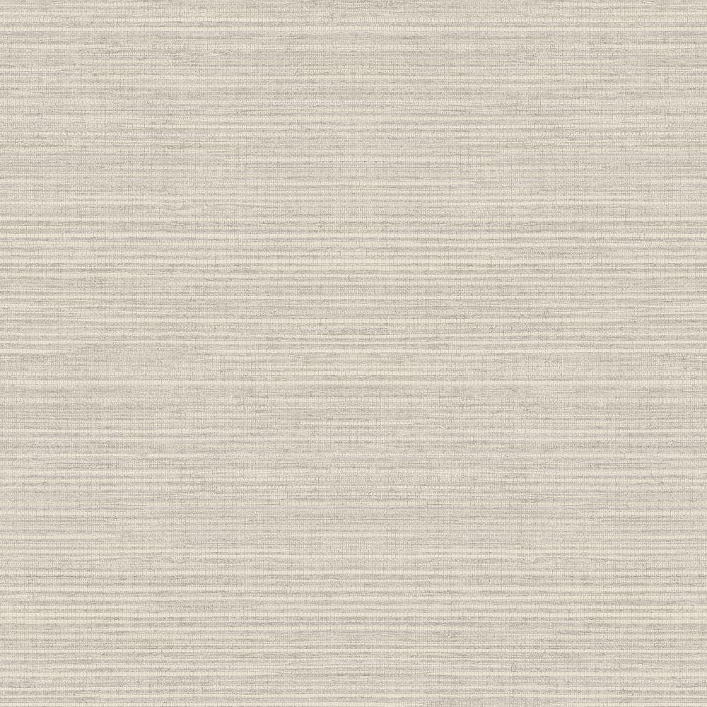 Grasscloth Design Beige Matte Finish Vinyl on Non-Woven Non-Pasted Wallpaper Roll