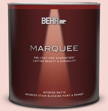 BEHR MARQUEE 1 qt. #M160-1 Cupcake Pink Matte Interior Paint & Primer