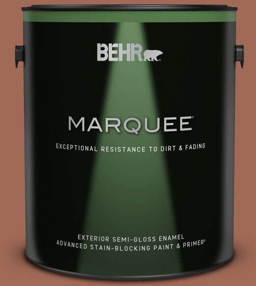 BEHR MARQUEE 1 gal. #S180-6 Perfect Penny Semi-Gloss Enamel Exterior Paint & Primer