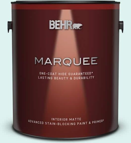 BEHR MARQUEE 1 gal. #500A-1 Glacier Bay Matte Interior Paint & Primer