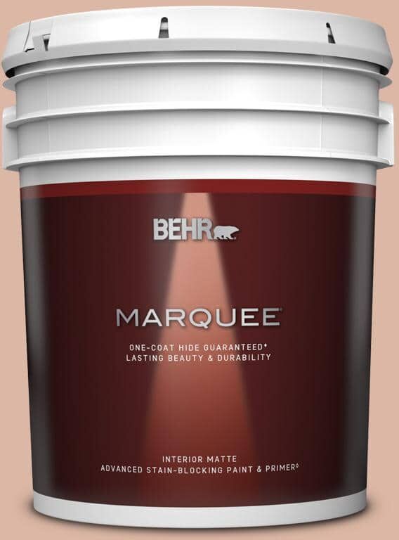 BEHR MARQUEE 5 gal. #220E-3 Melted Ice Cream Matte Interior Paint & Primer