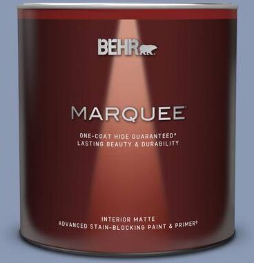 BEHR MARQUEE 1 qt. #600F-5 Blueberry Buckle Matte Interior Paint & Primer