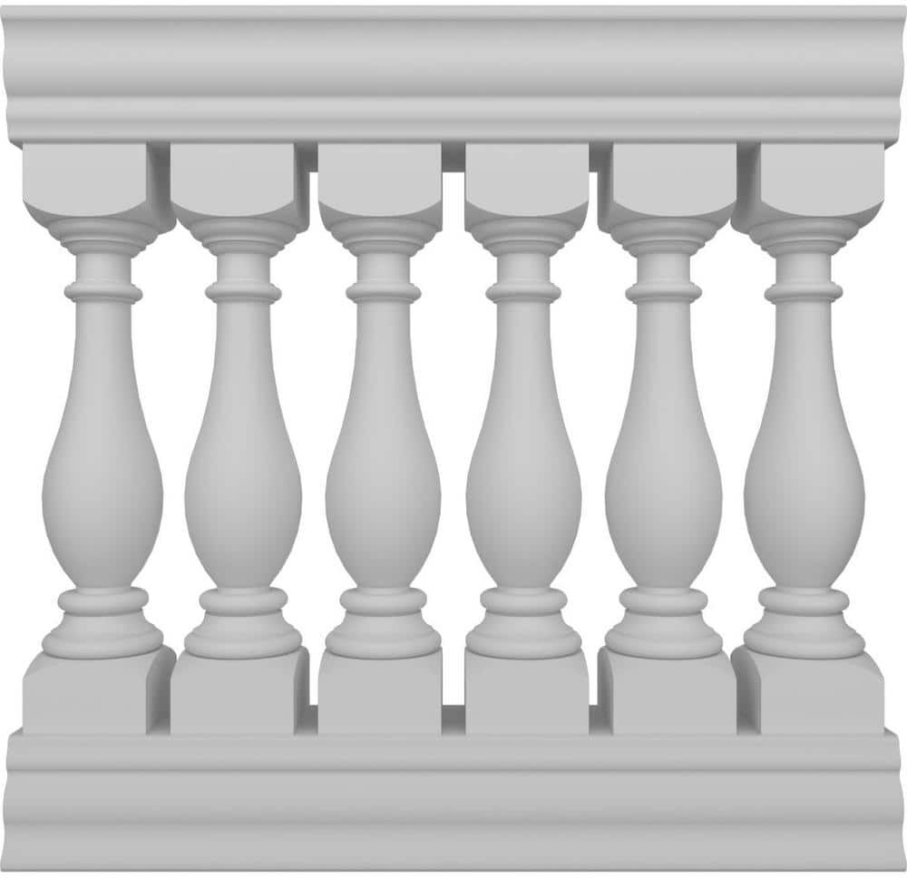 Ekena Millwork Fiberthane Legacy Balustrade 36 in. L x 38 in. H Fiberglass Railing Kit