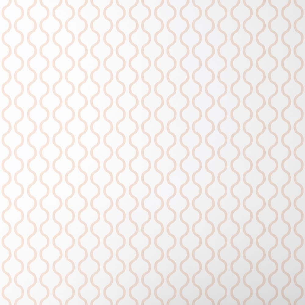 The Company Store Chateau Pink Sand Ogee Non-Pasted Wallpaper Roll (Covers Approx. 52 sq. ft.)