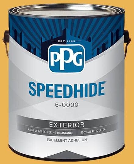 SPEEDHIDE 1 gal. PPG17-19 Oro De Maya Flat Exterior Paint