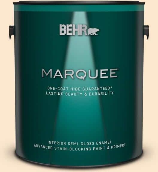 BEHR MARQUEE 1 gal. #M240-1 Bay Scallop Semi-Gloss Enamel Interior Paint & Primer