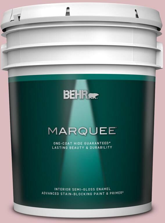 BEHR MARQUEE 5 gal. #S130-2 Shy Smile Semi-Gloss Enamel Interior Paint & Primer