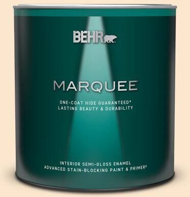 BEHR MARQUEE 1 qt. #M240-1 Bay Scallop Semi-Gloss Enamel Interior Paint & Primer