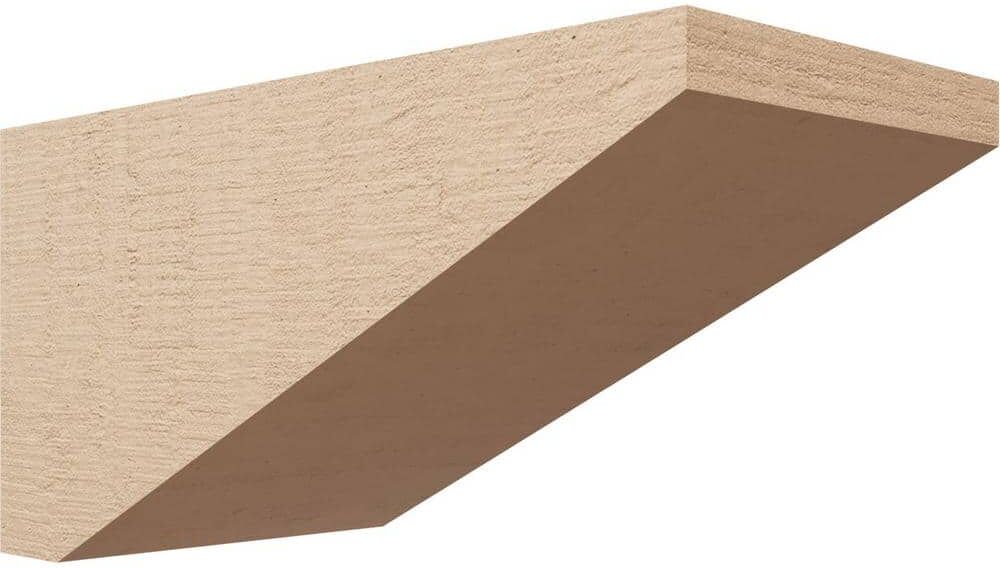 Ekena Millwork 12 in. x 24 in. x 12 in. Series 3 Wide Concord Rough Cedar Woodgrain Timberthane Polyurethane Corbel, Primed Tan