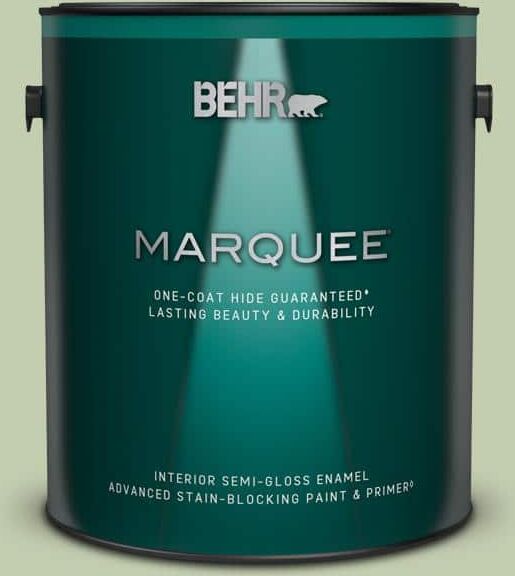 BEHR MARQUEE 1 gal. #M380-3 Growing Season One-Coat Hide Semi-Gloss Enamel Interior Paint & Primer