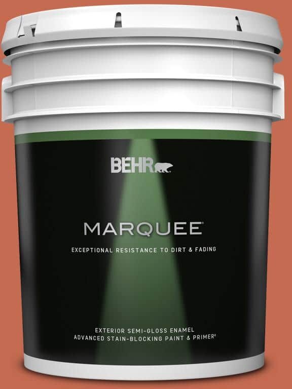 BEHR MARQUEE 5 gal. #T16-14 Raw Copper Semi-Gloss Enamel Exterior Paint & Primer