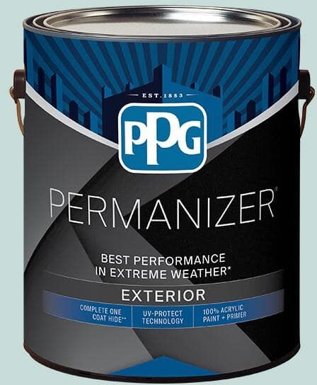 PERMANIZER 1 gal. PPG1146-3 Julep Green Flat Exterior Paint