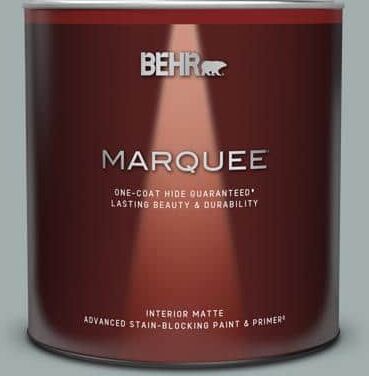 BEHR MARQUEE 1 qt. #QE-52 Portsmouth Bay Matte Interior Paint & Primer