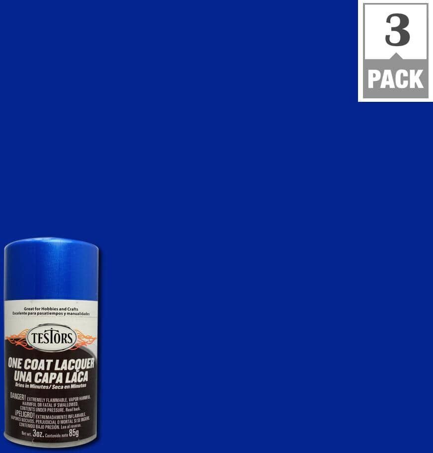 Testors 3 oz. Star Spangled Blue Lacquer Spray Paint (3-Pack)