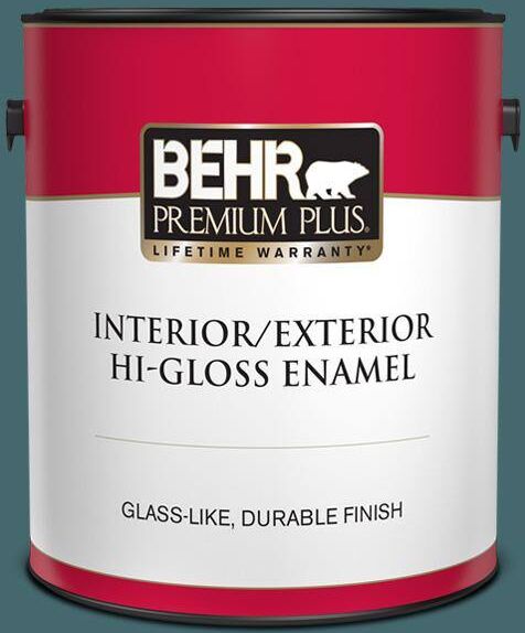 BEHR PREMIUM PLUS 1 gal. Home Decorators Collection #HDC-AC-05L Jade Hi-Gloss Enamel Interior/Exterior Paint