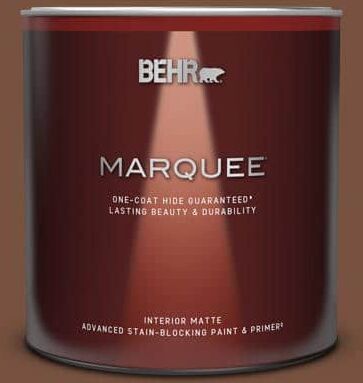 BEHR MARQUEE 1 qt. #240F-7 Root Beer Matte Interior Paint & Primer