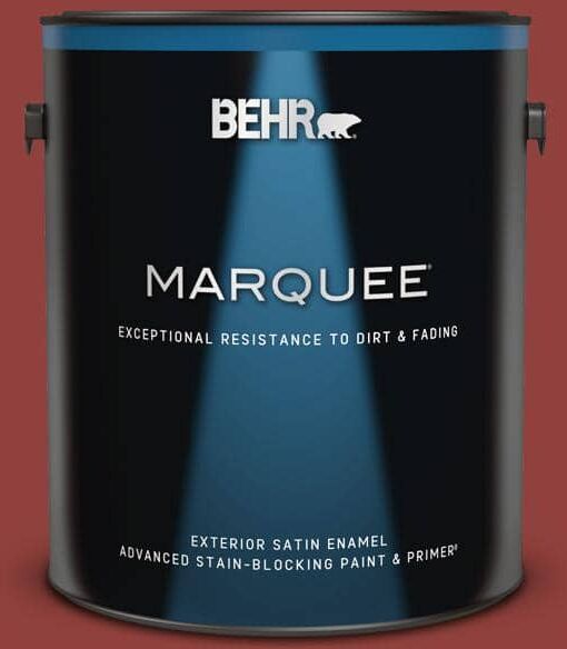 BEHR MARQUEE 1 gal. #PPF-40 Rocking Chair Red Satin Enamel Exterior Paint & Primer