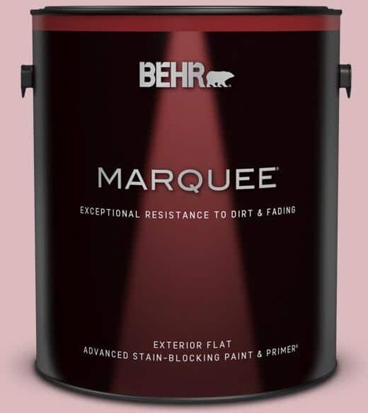 BEHR MARQUEE 1 gal. #S130-2 Shy Smile Flat Exterior Paint & Primer