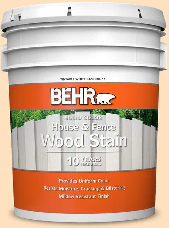 BEHR 5 gal. #310C-2 Orange Glow Solid Color House and Fence Exterior Wood Stain