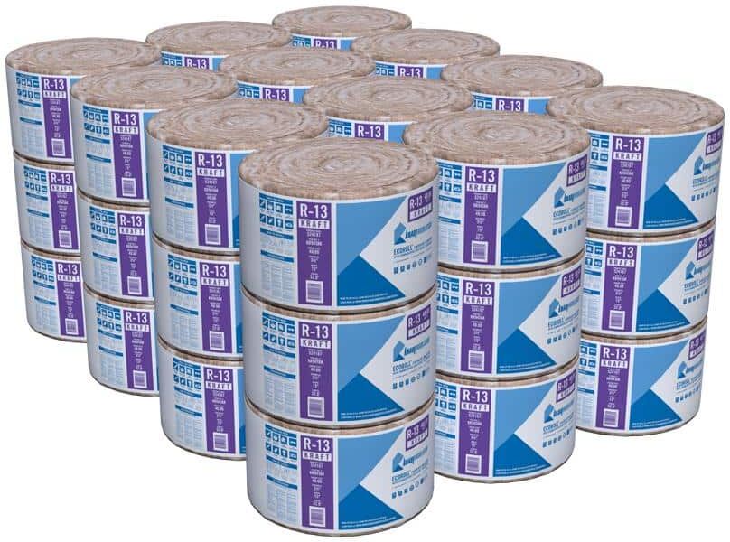 Knauf Insulation R-13 EcoRoll Kraft Faced Fiberglass Insulation Roll 3-1/2 in. x 15 in. x 32 ft. (36-Rolls)