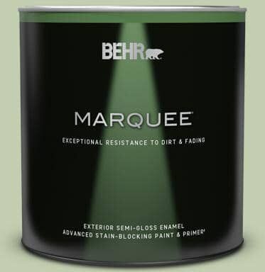 BEHR MARQUEE 1 qt. #M380-3 Growing Season Semi-Gloss Enamel Exterior Paint & Primer