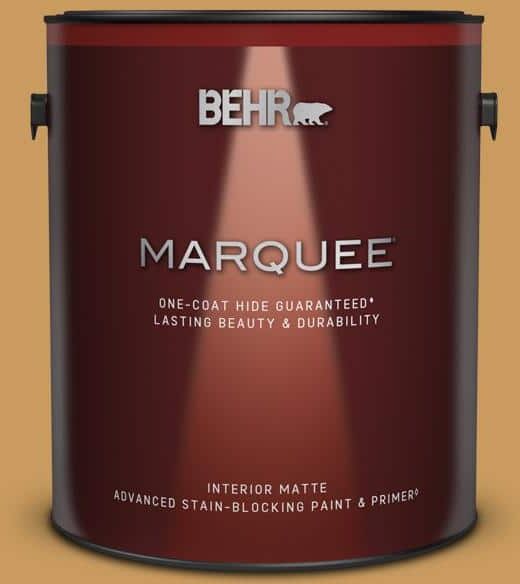 BEHR MARQUEE 1 gal. #M280-6 Solid Gold Matte Interior Paint & Primer