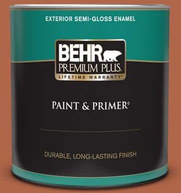 BEHR PREMIUM PLUS 1 qt. #M200-7 Rusty Gate Semi-Gloss Enamel Exterior Paint & Primer