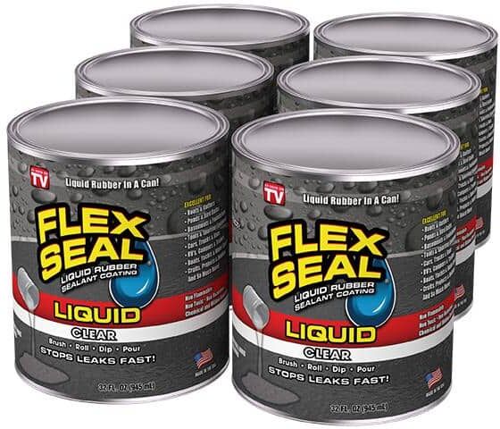 FLEX SEAL FAMILY OF PRODUCTS Flex Seal Liquid Clear 32 Oz. Liquid Rubber Sealant Coating (6-Piece)