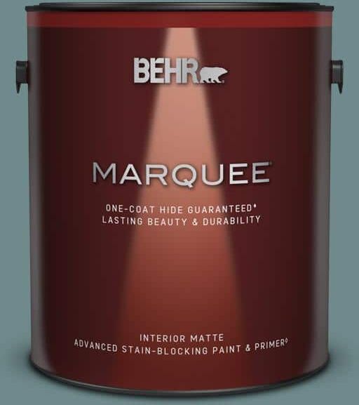 BEHR MARQUEE 1 gal. #PPU13-06 Polaris Blue Matte Interior Paint & Primer