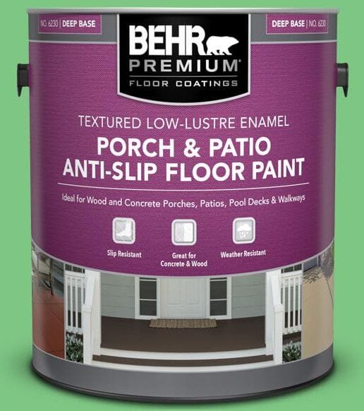 BEHR PREMIUM 1 gal. #P390-5 Garden Stroll Textured Low-Lustre Enamel Interior/Exterior Porch and Patio Anti-Slip Floor Paint