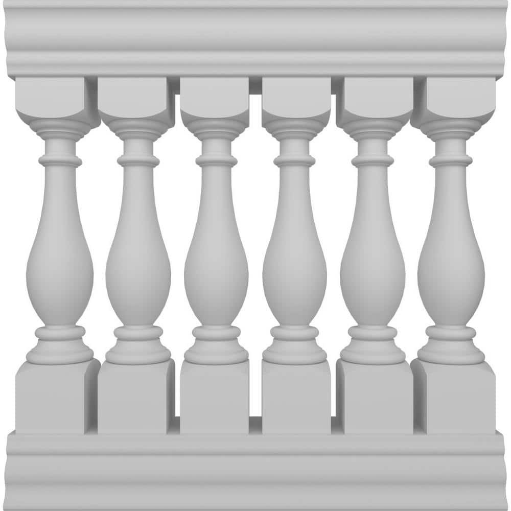 Ekena Millwork Fiberthane Legacy Balustrade 36 in. L x 40 in. H Fiberglass Railing Kit