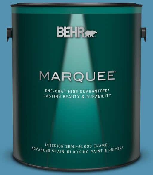 BEHR MARQUEE 1 gal. #M490-5 Jet Ski One-Coat Hide Semi-Gloss Enamel Interior Paint & Primer