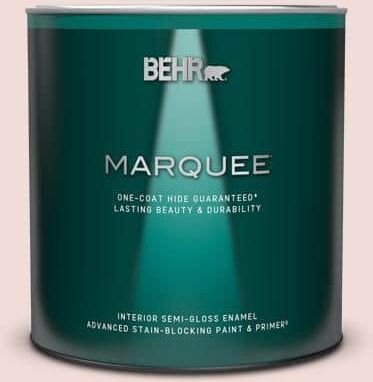 BEHR MARQUEE 1 qt. #BIC-05 Shabby Chic Pink Semi-Gloss Enamel Interior Paint & Primer