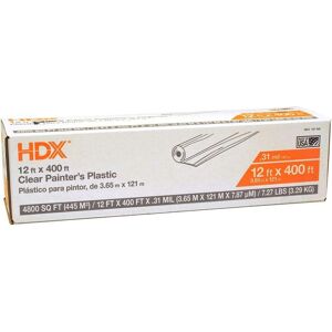 HDX 12 ft. W x 400 ft. L 0.31 mil High Density Painters Plastic Sheeting