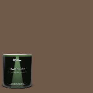 BEHR MARQUEE 1 qt. #N230-7 Rustic Tobacco Semi-Gloss Enamel Exterior Paint & Primer
