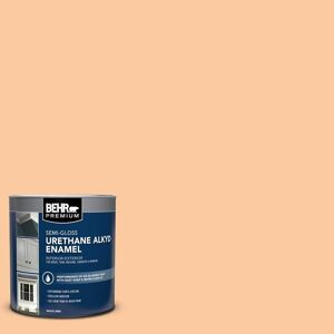 BEHR PREMIUM 1 qt. #290C-3 Chai Latte Semi-Gloss Enamel Urethane Alkyd Interior/Exterior Paint