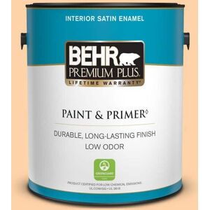 BEHR PREMIUM PLUS 1 gal. #P220-3 Tropical Fruit Satin Enamel Low Odor Interior Paint & Primer