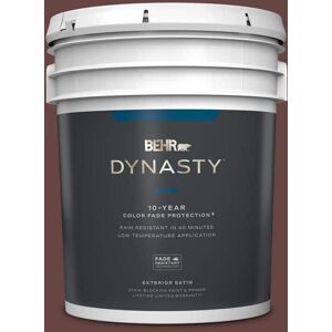 BEHR DYNASTY 5 gal. #S-G-730 Tawny Port Satin Enamel Exterior Stain-Blocking Paint & Primer