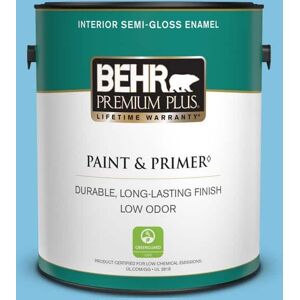 BEHR PREMIUM PLUS 1 gal. #540B-4 Horizon Haze Semi-Gloss Enamel Low Odor Interior Paint & Primer