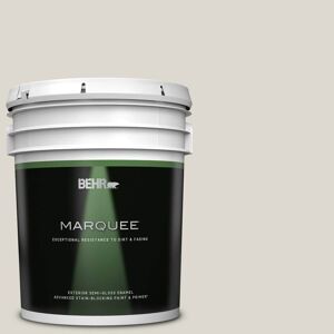 BEHR MARQUEE 5 gal. #N320-1 Campfire Ash Semi-Gloss Enamel Exterior Paint & Primer