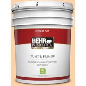 BEHR PREMIUM PLUS 5 gal. #P220-3 Tropical Fruit Flat Low Odor Interior Paint & Primer