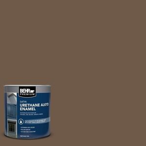 BEHR PREMIUM 1 qt. #N230-7 Rustic Tobacco Satin Enamel Urethane Alkyd Interior/Exterior Paint