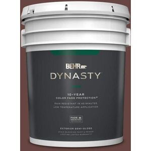 BEHR DYNASTY 5 gal. #S-G-730 Tawny Port Semi-Gloss Exterior Stain-Blocking Paint & Primer