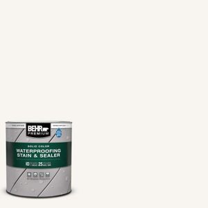BEHR PREMIUM 1 qt. #SC-210 Ultra Pure White Solid Color Waterproofing Exterior Wood Stain and Sealer