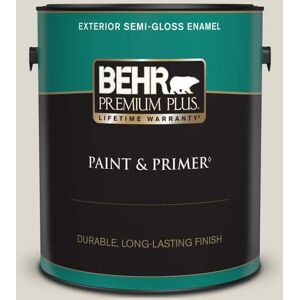 BEHR PREMIUM PLUS 1 gal. #N320-1 Campfire Ash Semi-Gloss Enamel Exterior Paint & Primer