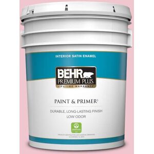 BEHR PREMIUM PLUS 5 gal. #P140-2 Sweetheart Satin Enamel Low Odor Interior Paint & Primer