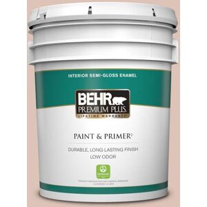 BEHR PREMIUM PLUS 5 gal. #PPU2-07 Coral Stone Semi-Gloss Enamel Low Odor Interior Paint & Primer