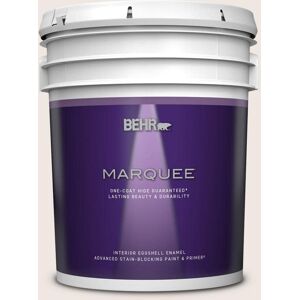 BEHR MARQUEE 5 gal. #PR-W12 Timid White Eggshell Enamel Interior Paint & Primer